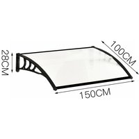 Black Outdoor Curved Shielded Rain Shelter
