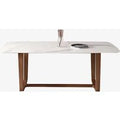 Araco Ember Dining Table Brown/White Ceramic/Walnut