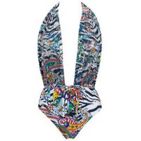ACQUADICOCCO maillot de bain 1 pièce dos nu sans armatures Paisley Zebra