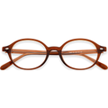 Sylvia Clear Brown Oval Eyeglasses | EYDOLOGY