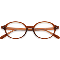 Sylvia Clear Brown Oval Eyeglasses | EYDOLOGY