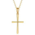 14K Gold Cross Pendant Necklace