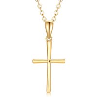 14K Gold Cross Pendant Necklace