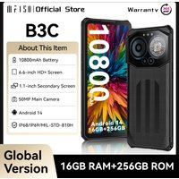 IIIF150 B3C Rugged Phone 16GB RAM 256GB ROM Dual Screen 50MP Camera 10800mAh Android 14 Ultra-Thin Smartphone Global Version
