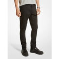 MK Pantalon Parker coupe slim en sergé extensible - Noir - Michael Kors