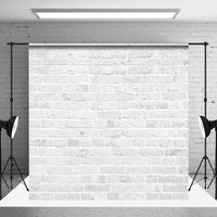 Simple Grey Brick Wall Indoor Photography Backdrop