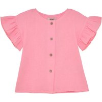 Huttelihut Muslin Blouse met Korte Mouwen – Luchtig & Zomers – Pink - 104