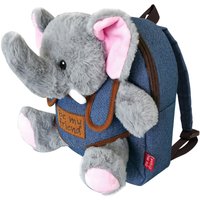 Zaino in Denim con Peluche