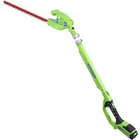 Greenworks G24PH51 24v Cordless Long Hedge Trimmer 510mm 1 x 2ah Li-ion Battery Charger