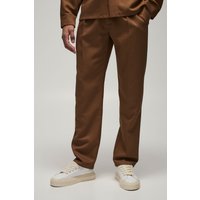 Pantaloni Smart dritti in twill, Beige