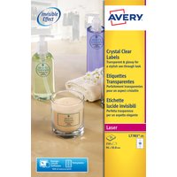 Etiket Avery L7783-25 96x50.8mm transparant 250 etiketten