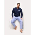 Pigiama lungo in jersey e tela di cotone – Daily Pajamas / BLU NOTTE / XL