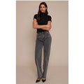 Tall Washed Grey High Waist Straight Leg Jeans
