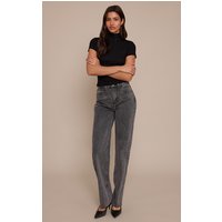 Tall Washed Grey High Waist Straight Leg Jeans