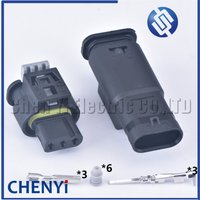 3 Pin female or male waterproof auto automotive cable connector reversing radar camshaft sensor plug 805-121-521 7615490-03