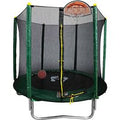 Air Dog 6ft Trampoline with Safety Enclosure - Free Basketball & Water Mister - Green
