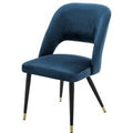 Casa Padrino Luxus Esszimmerstuhl Blau / Schwarz 52 x 58 x H. 85 cm - Luxus EsszimmermÃ¶bel