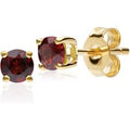 Classic Round Garnet Stud Earrings in 9ct Yellow Gold 3.5mm