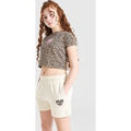 Pink Soda Sport Girls' Leopard Shorts Junior, beige