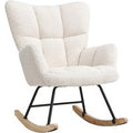 Luxurious 3ft White Sherpa Rocker - Tufted, Foam-Padded & Modern Design! | Wowcher