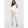 Pantalón Petite Entallado Súper Elástico, Beige
