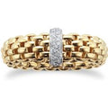 18ct Yellow Gold Vendome Flex'It 0.10ct Diamond Ring - Ring Size M