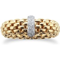 18ct Yellow Gold Vendome Flex'It 0.10ct Diamond Ring - Ring Size M