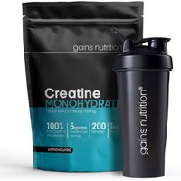 Creatine Monohydrate Powder | 1KG + 600ml Shaker Black