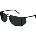 SAINT LAURENT Mand SAINT LAURENT SL 750 001 Solbriller Metal Sort Sort Firkantet