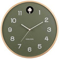 Wall Clock Natural Cuckoo Birch Wood