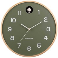 Wall Clock Natural Cuckoo Birch Wood
