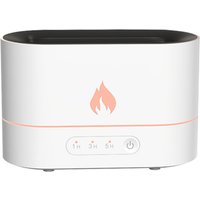 Siming Flame Aromatherapy Machine Home Bedroom Silent Atmosphere Light Humidifier Flame Diffuser Home Decor | Color: White | Electrical outlet: USB