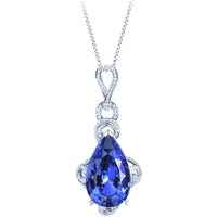 Exquisite Blue Sapphire Crystal Jewellery Set - 3 Piece Matching Necklace, Bracelet & Earrings | Wowcher