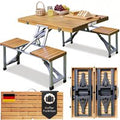 Campingtisch Holz Alu für 4 Personen klappbar