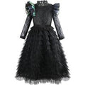 Girl Dress Wicked Witch Cosplay Princess Dress With Cloak Kids Birthday Party Masquerade Carnival Halloween Children's Day Gift