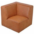 Casa Padrino Luxury Corner Armchair Light Brown 89 x 89 x H. 88 cm - Living Room Leather Armchair