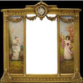 Casa Padrino Barock Spiegel Gold B. 152,5 cm x H.146,4 cm - Barock Wandspiegel