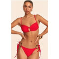 Femme Haut de maillot de bain rouge à empiècement anneau | Taille 32