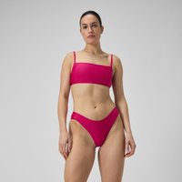 Maillot de bain 2 pièces uni à fines bretelles réglables pour Femmes Magenta Brume