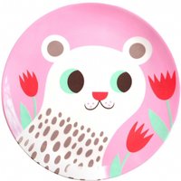 Petit Monkey melamine bord ijsbeer rose