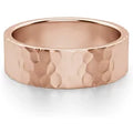 Alianza Martillada Flat 6 MM Oro Rosa 585 (14K)
