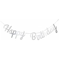 Happy Birthday slinger (Zilver)
