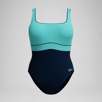 Maillot de bain Femme effet galbant Contour Eclipse bleu marine/turquoise
