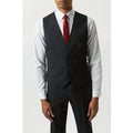 Burton Men's Slim Fit Plain Charcoal Wool Suit Waistcoat | Size: Medium