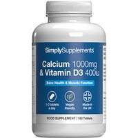Calcium 1000mg Vitamin D3 400iu (180 Tablets)