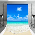 Simple Wave Beach Summer Holiday Photo Sweep Backdrop - Aperturee