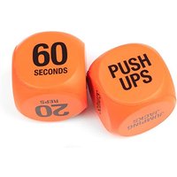 Exercise & Fitness Dice - Durable Vinyl, Large 6.5cm, Multi-Exercise Workout Tool (Orange or Green) | Wowcher