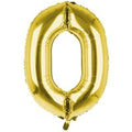 Cijfer Ballon '0'  Goud (100CM)