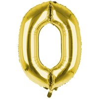 Cijfer Ballon '0'  Goud (100CM)