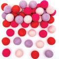 Red, Pinks & Purple Felt Balls (Pack of 50) Craft Embellishments